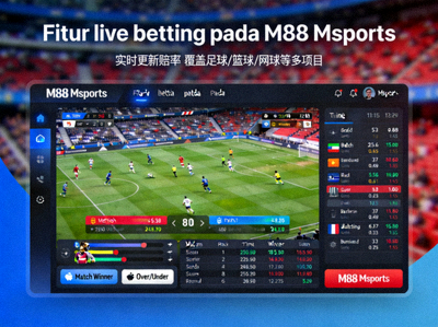 Fitur live betting pada M88 Msports